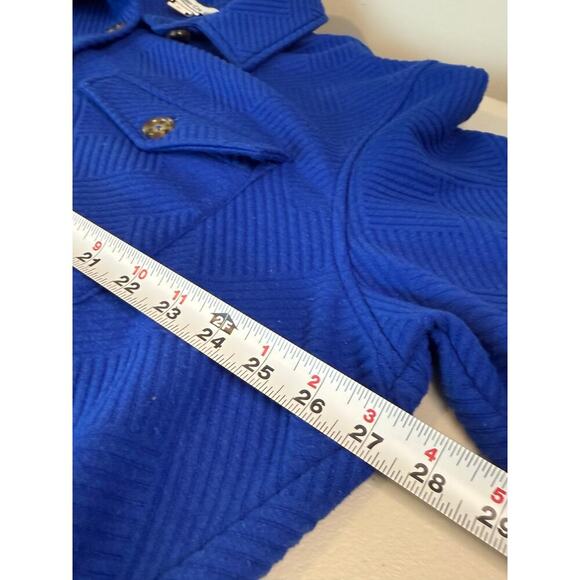 Coldwater Creek Soft Impressions Shirt Jacket Royal Blue Button Down Size 2X - Picture 2 of 9